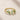 ENVYONE 18K Gold Plated 925 Sterling Silver adjustable ring featuring green zircon stones and delicate leaf detailing.